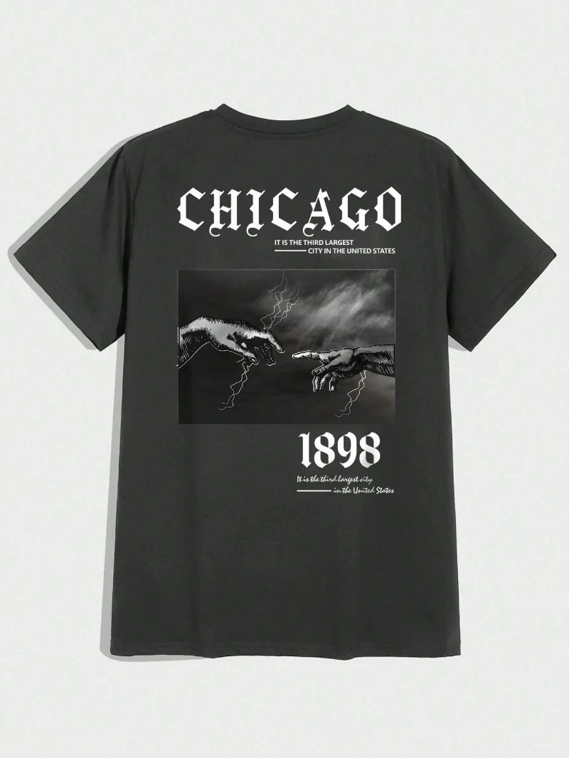 Chicago Short sleeve t-shirt Black-White