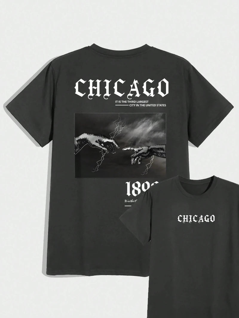 Chicago Short sleeve t-shirt Black-White