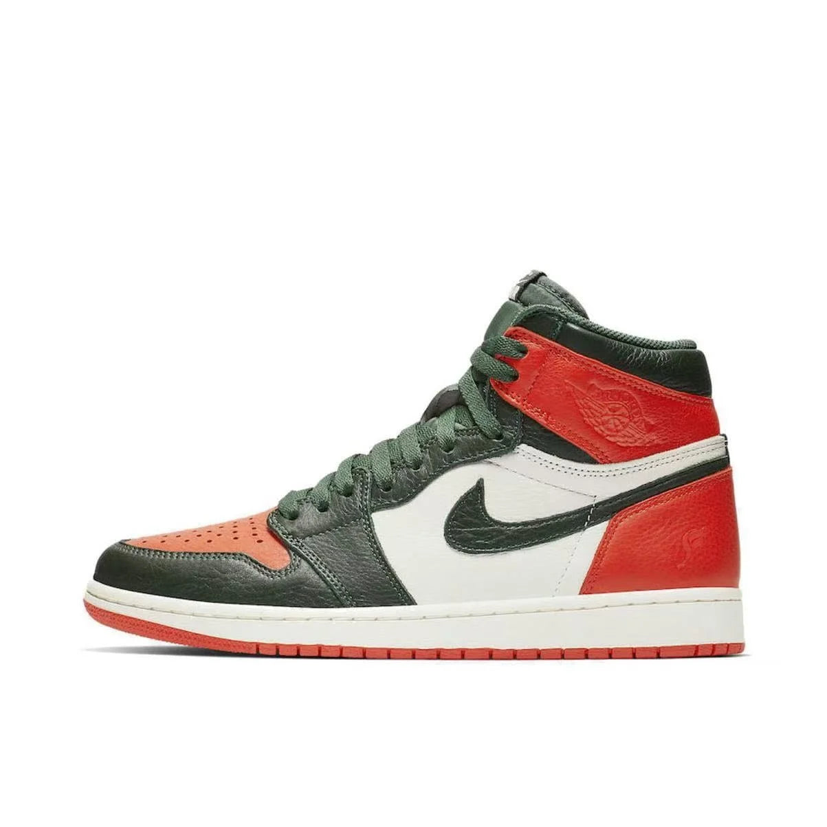 Nike Air Jordan 1 Men's and Women's Fashion Retro Trend Comfortable Casual Anti-slip Wear Sports Casual Shoes Red and White