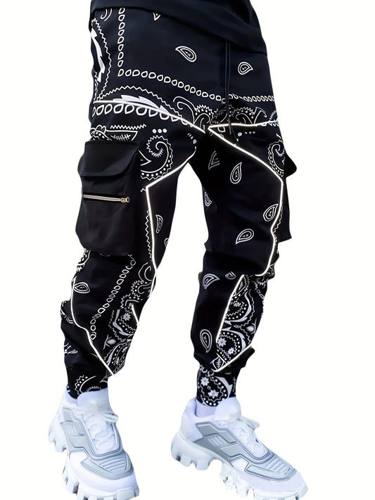 European and American plus-size handsome high street loose pants ins trendy brand men's casual legs long hip hop