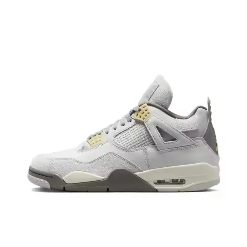 Air Jordan 4 "Neutral Grey" "Red Cement" Comfortable Retro Basketball Shoes Men's White And Black And Red DH6927-161