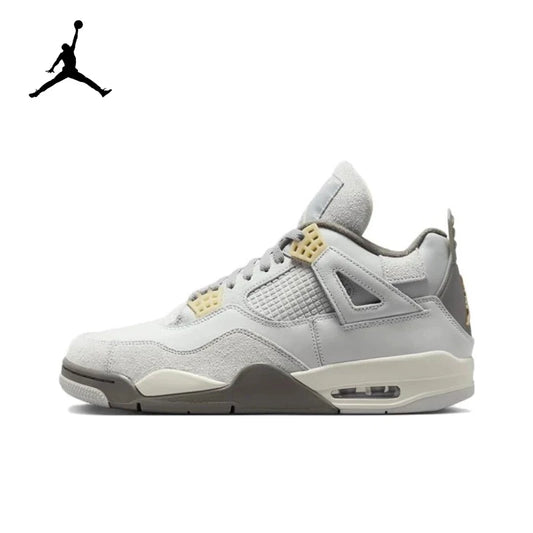 Air Jordan 4 "Neutral Grey" "Red Cement" Comfortable Retro Basketball Shoes Men's White And Black And Red DH6927-161