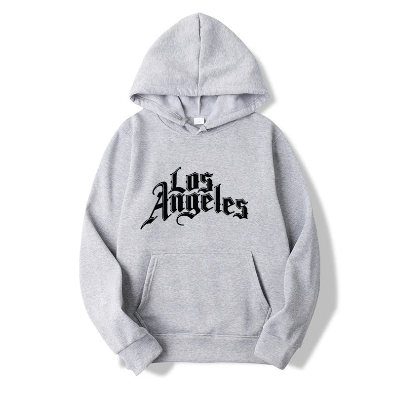 Los Angeles Printing Sweatshirts Men Loose Hip Hop Style Hoodies High Quality Spring Autumn Casual Hooded Pullover Tops