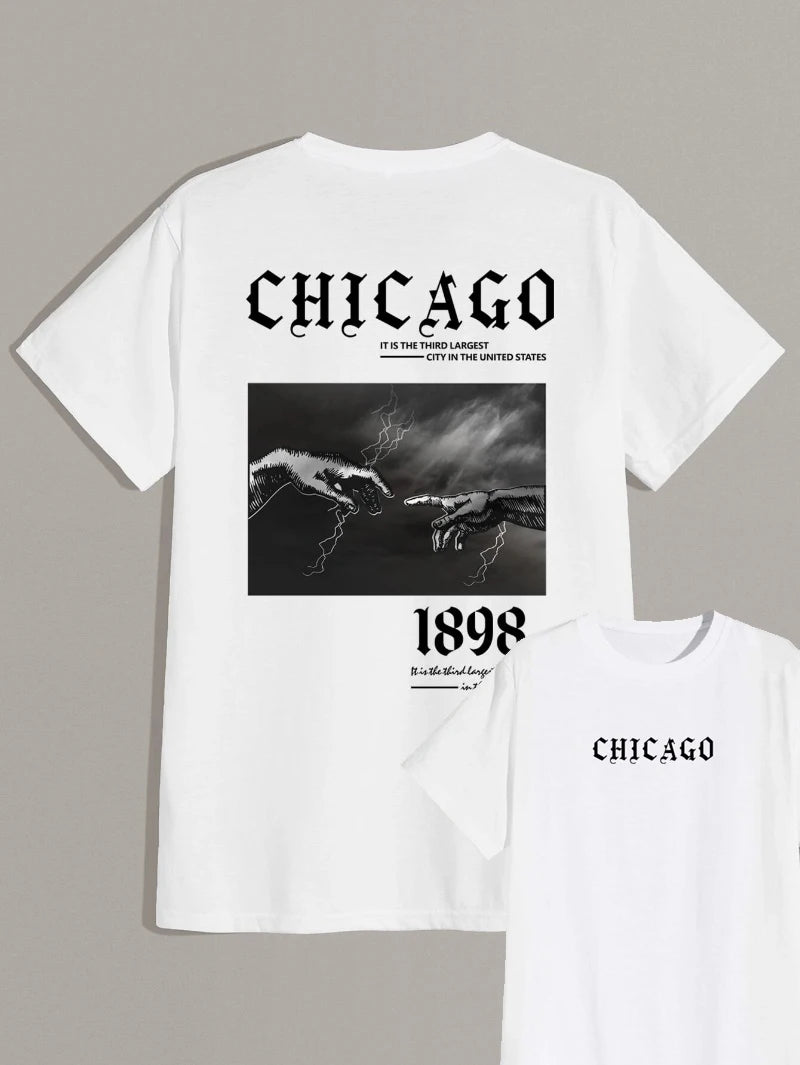 Chicago Short sleeve t-shirt Black-White