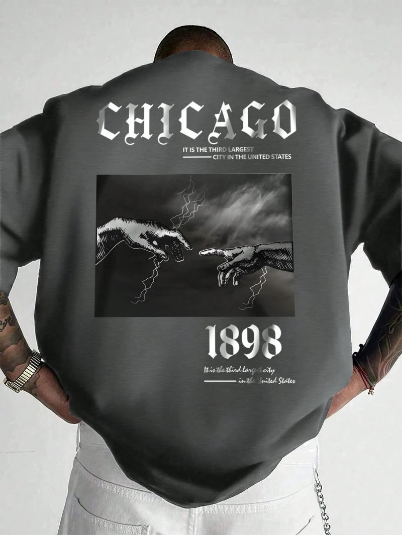 Chicago Short sleeve t-shirt Black-White