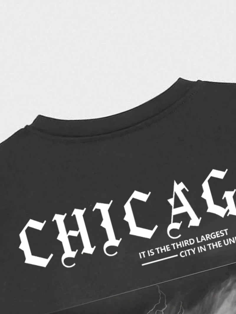 Chicago Short sleeve t-shirt Black-White